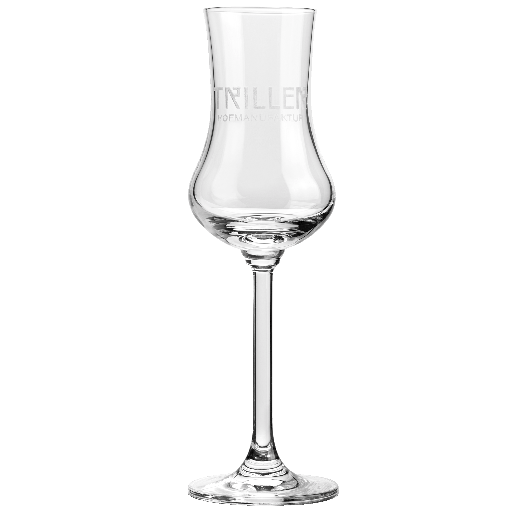 Obstbrandglas mit Gravur